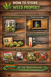 how to store weed properly